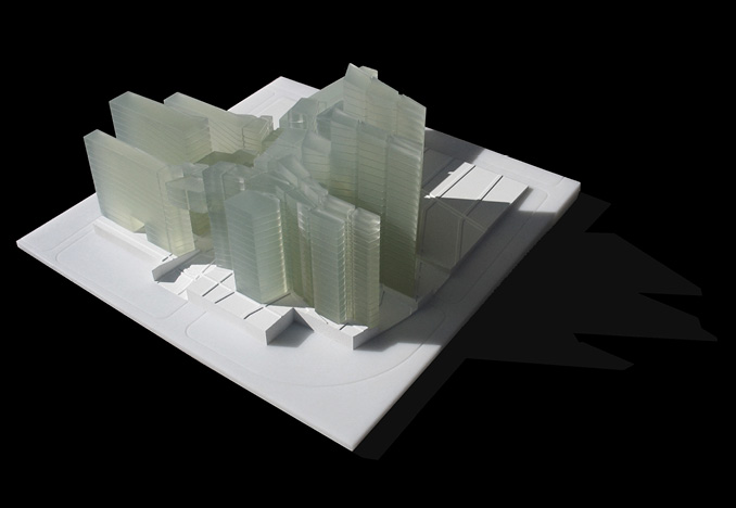 Competition model for Eisenman Architects