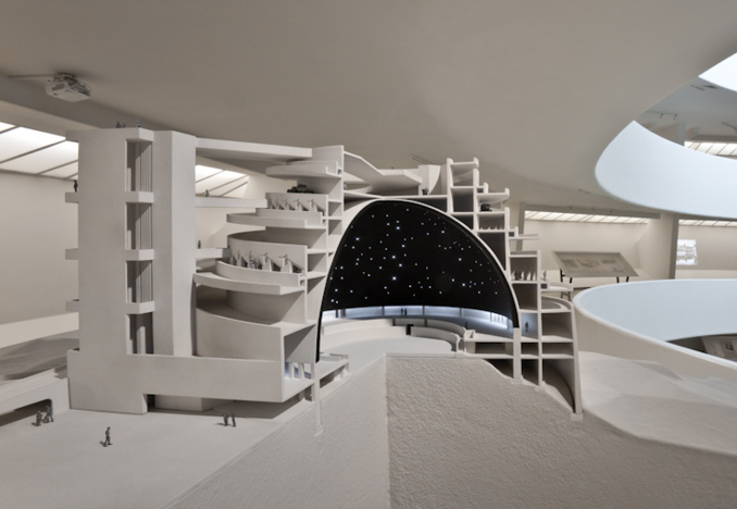 Gordon Strong Automobile Objective, exhibition model<br>Frank Lloyd Wright: From Within Outward<br>Situ Studio