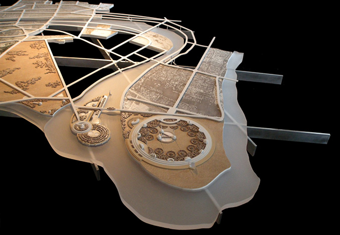 Plan for Greater Baghdad, exhibition model<br>Frank Lloyd Wright: From Within Outward<br>Situ Studio
