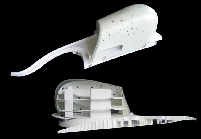 Broad Art Museum, competition model for KPF Associates