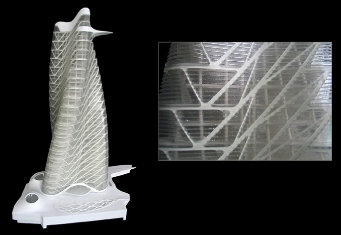 Strata Tower, presentation model<br>for Asymptote