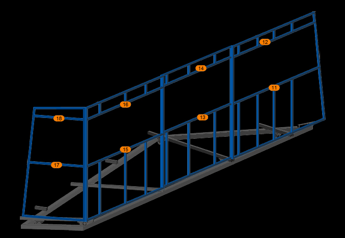 Assembly sequence: Wall framework