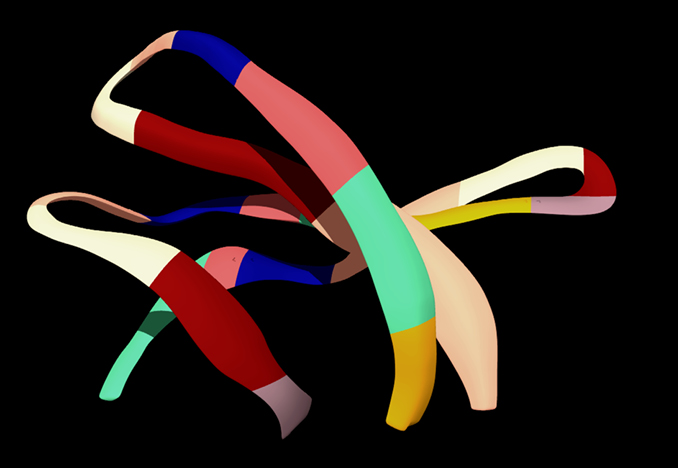 Digital model enlarged and split into segments